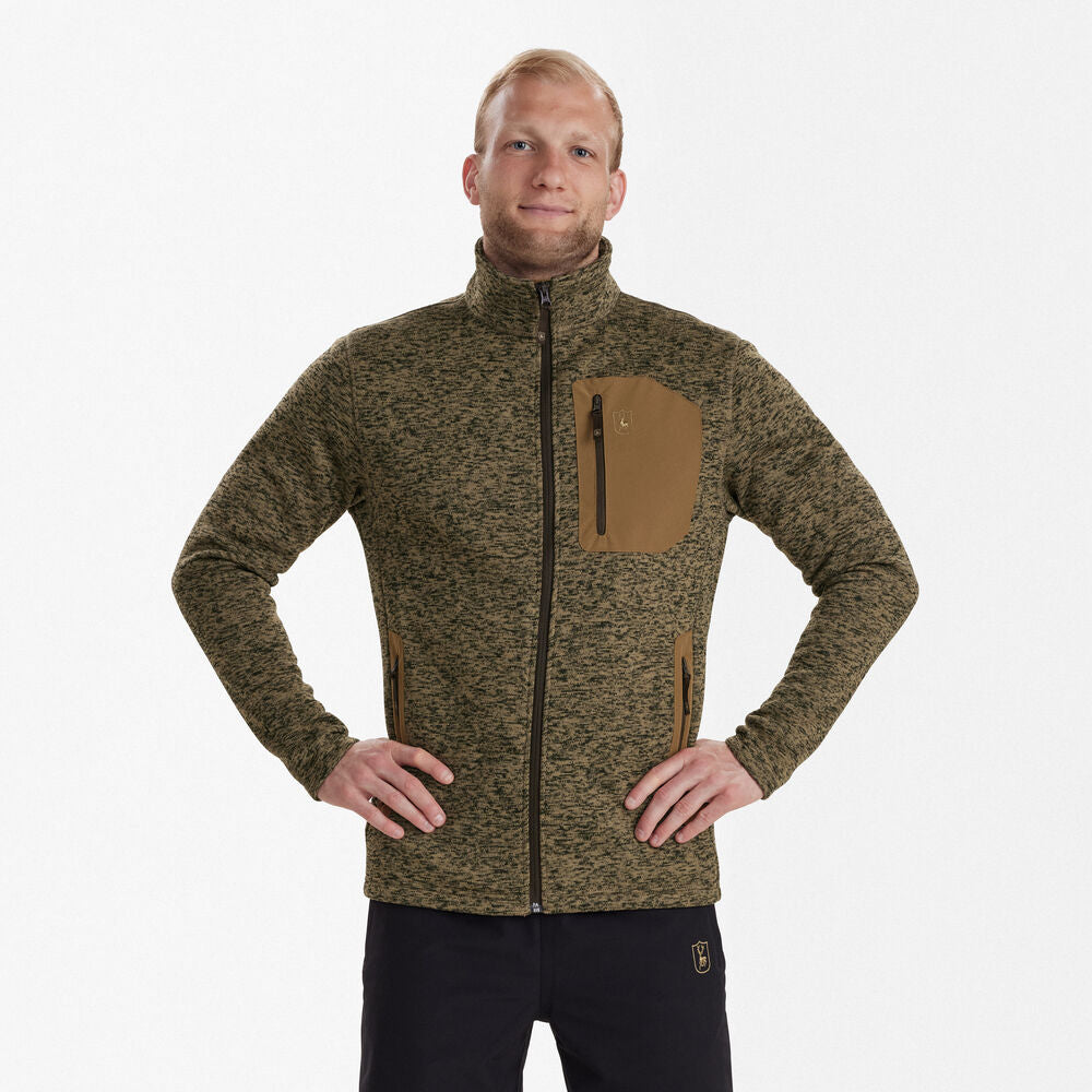 Deerhunter Mens Sarek Knitted Jacket - Butternut Melange