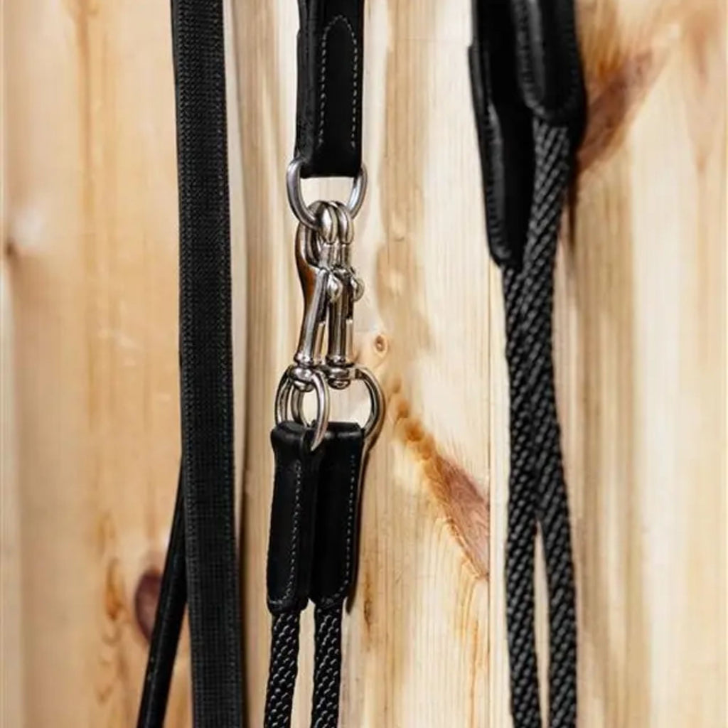 LeMieux Leather Draw Reins - Black