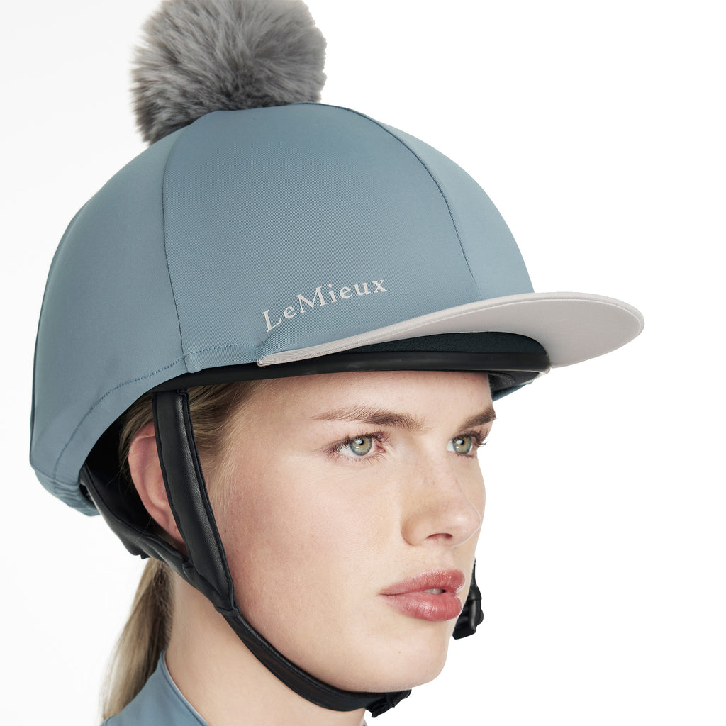 LeMieux Classique Pom Hat Silk - Ice Blue