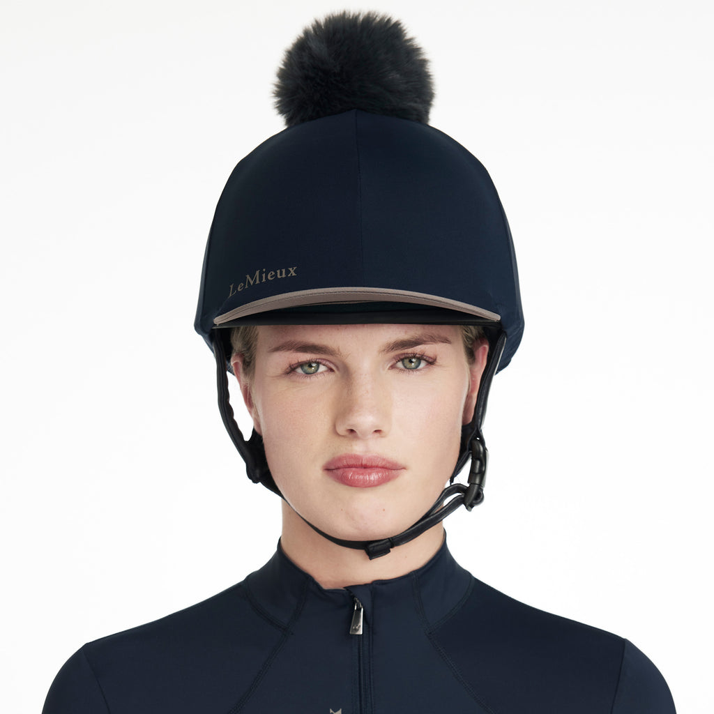 LeMieux Classique Pom Hat Silk - Navy