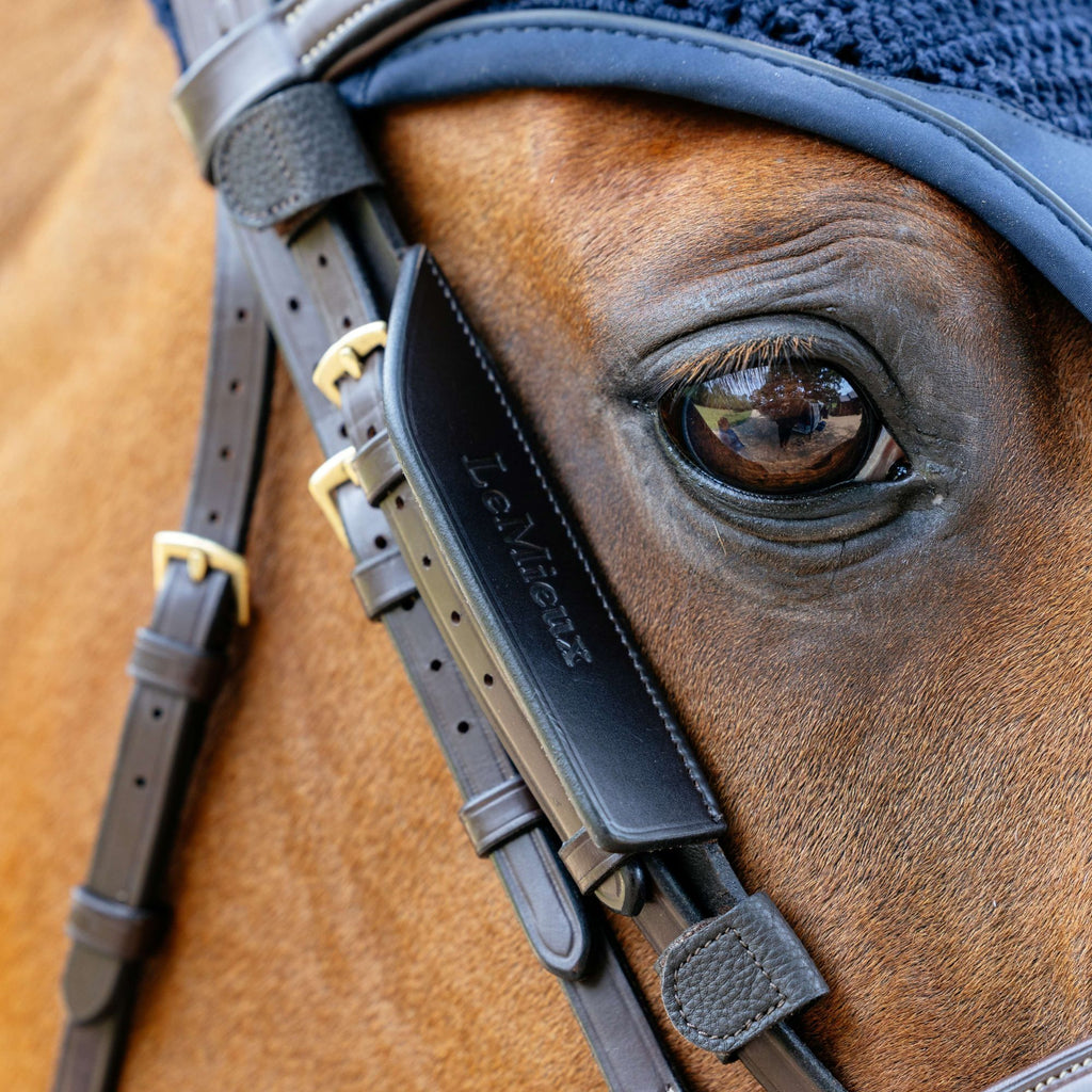 LeMieux Leather Bridle Blinkers - Brown