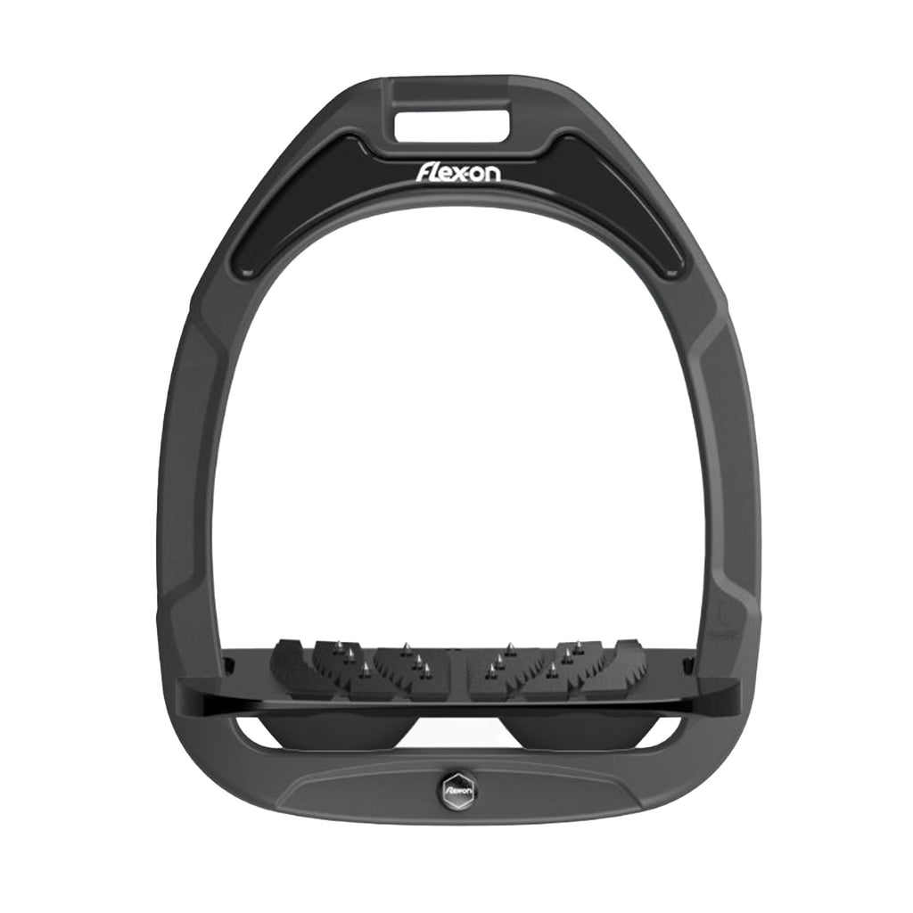 Flex-On Green Composite Inclined Ultra-Grip Stirrups - Dark Grey/Black