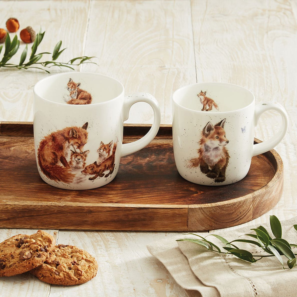 Wrendale 'The Foxes' Fox Parent and Child Mug Gift Set