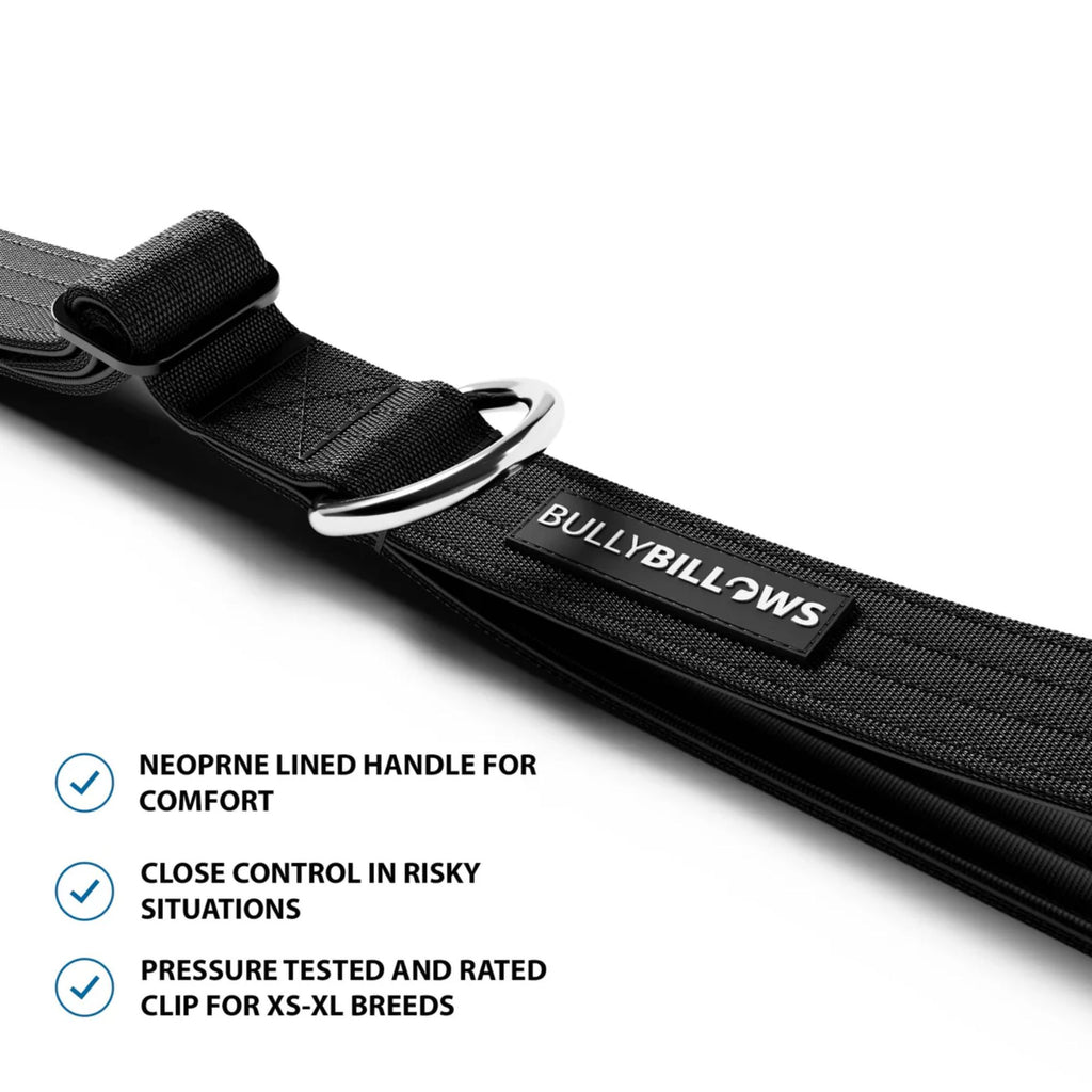 BullyBillows Adjustable Combat Traffic Lead - Black