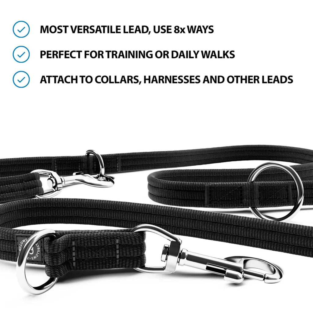 BullyBillows Double Ended Training Lead - Black