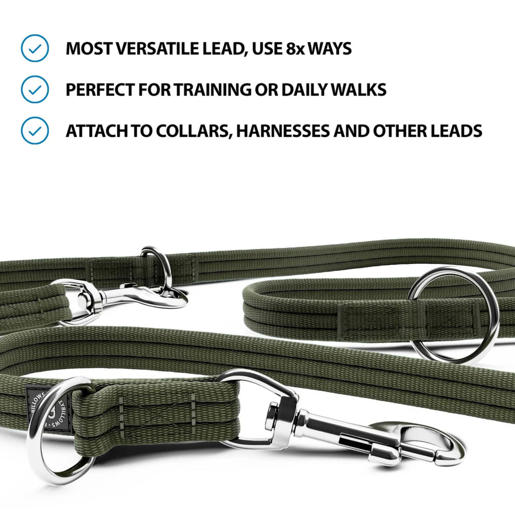 BullyBillows Double Ended Training Lead - Khaki
