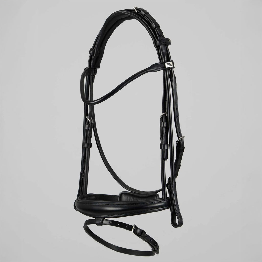 Premier Equine Finetti Rolled Leather Snaffle Bridle - Black