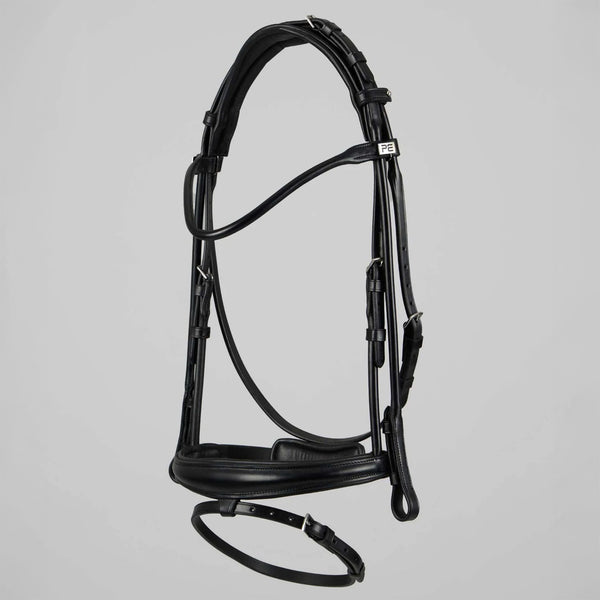 Premier Equine Finetti Rolled Leather Snaffle Bridle - Black