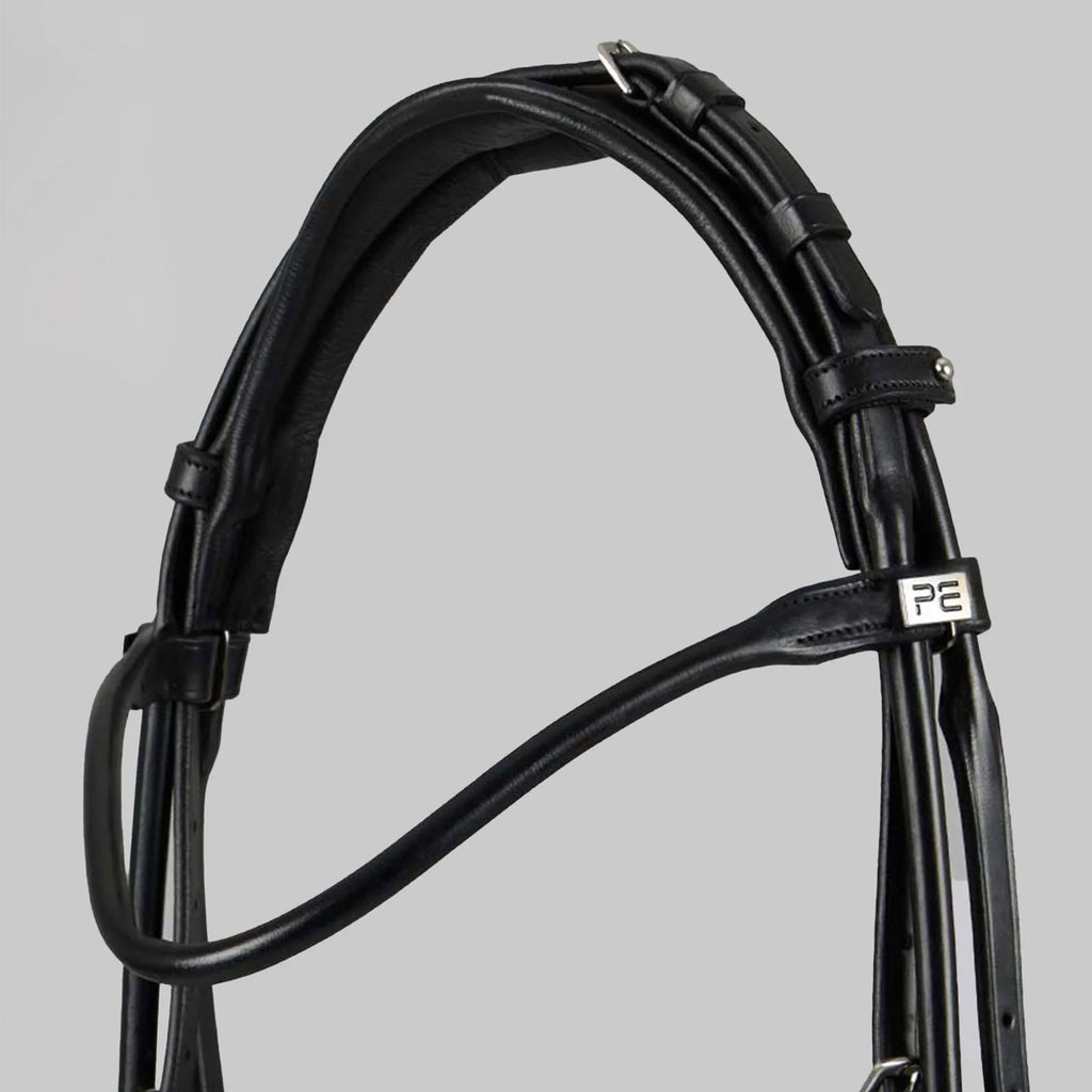 Premier Equine Finetti Rolled Leather Snaffle Bridle - Black