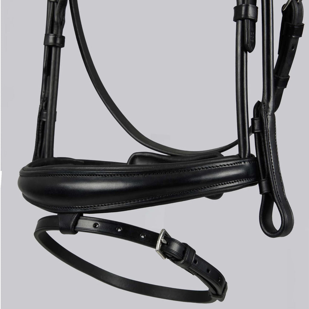 Premier Equine Finetti Rolled Leather Snaffle Bridle - Black