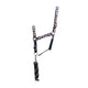 Hy Equestrian Woven Polo Head Collar And Lead Rope - Navy/Rose