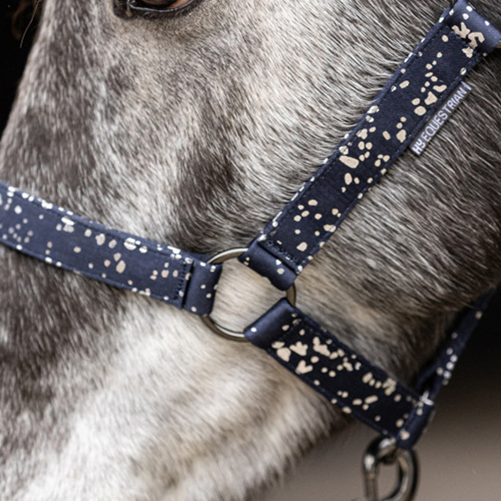 Hy Equestrian Elevate Allure Head Collar And Lead Rope - Navy