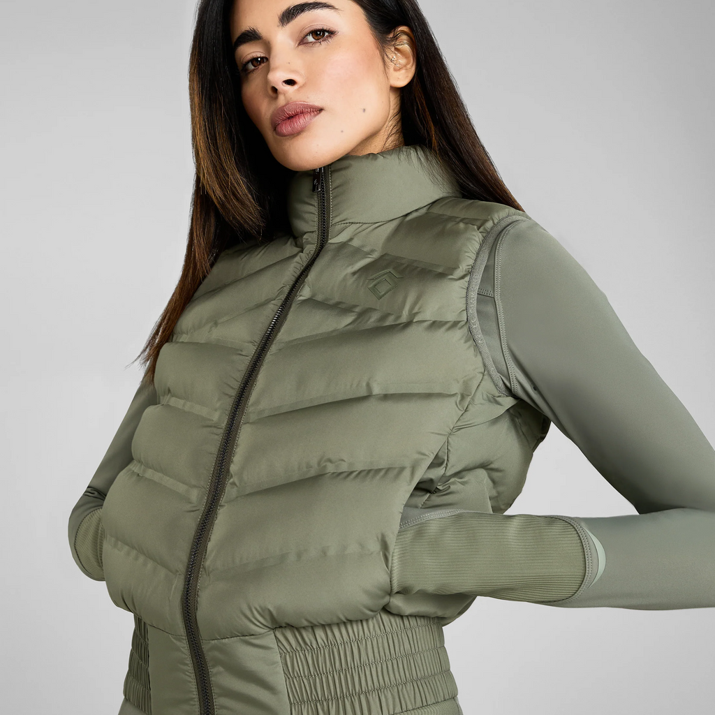Aztec Diamond Lightweight Gilet - Sage