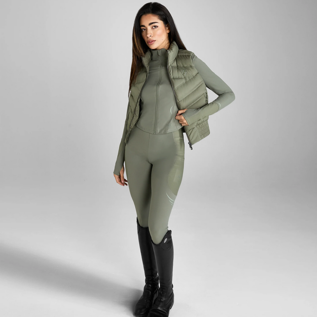 Aztec Diamond Lightweight Gilet - Sage