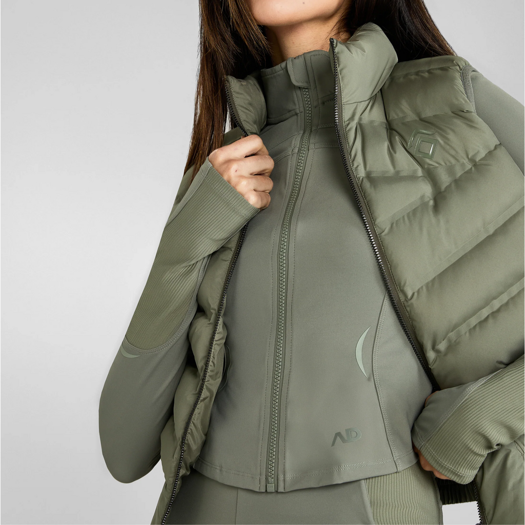 Aztec Diamond Lightweight Gilet - Sage