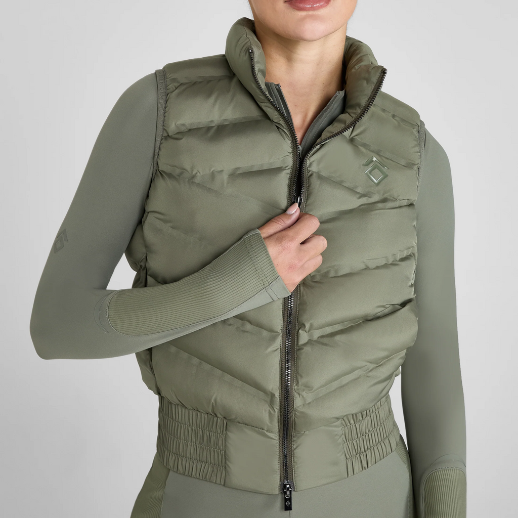 Aztec Diamond Lightweight Gilet - Sage