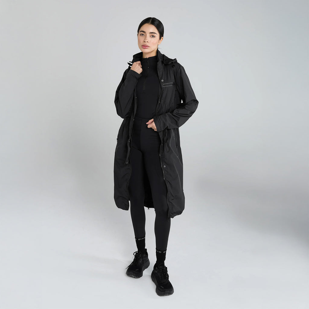 Aztec Diamond Lightweight Rain Jacket - Black