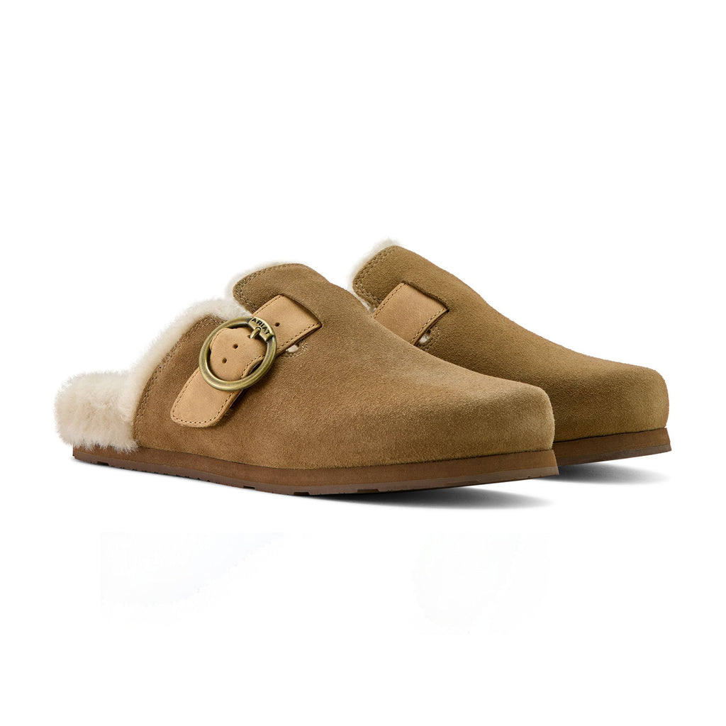 Ariat Ladies Country Mule Sherpa - Ranch Brown Suede