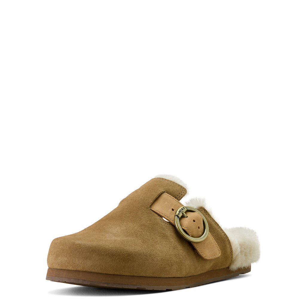 Ariat Ladies Country Mule Sherpa - Ranch Brown Suede
