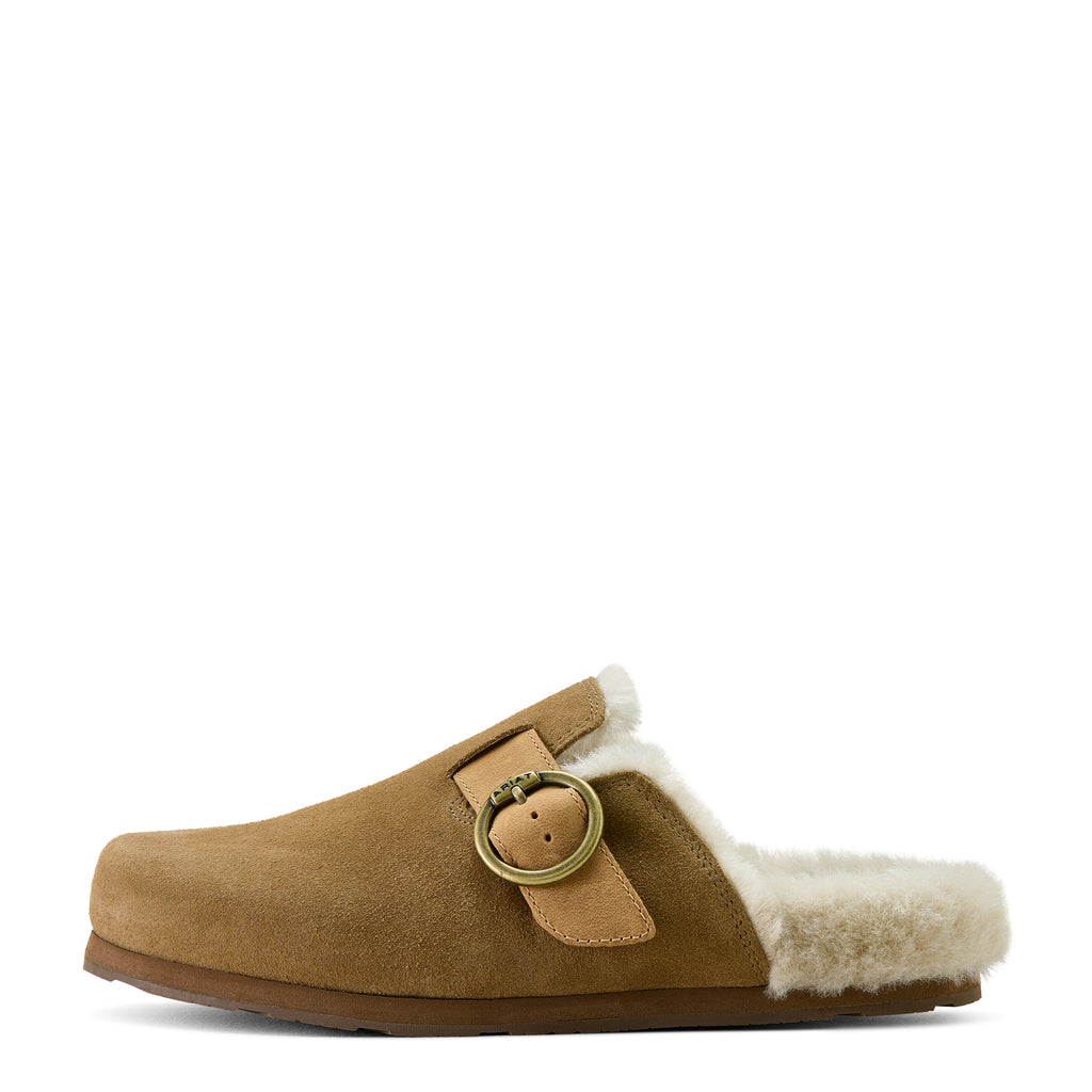 Ariat Ladies Country Mule Sherpa - Ranch Brown Suede