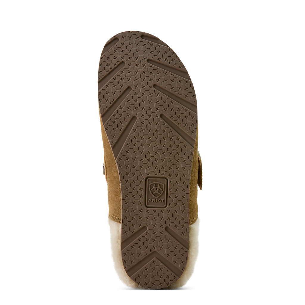 Ariat Ladies Country Mule Sherpa - Ranch Brown Suede
