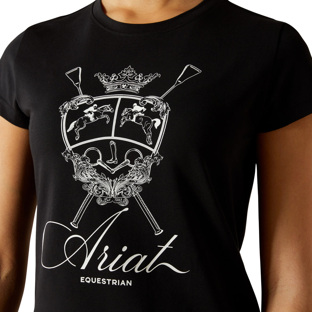 Ariat Girls Ritzy Logo Short Sleeve T-shirt - Black