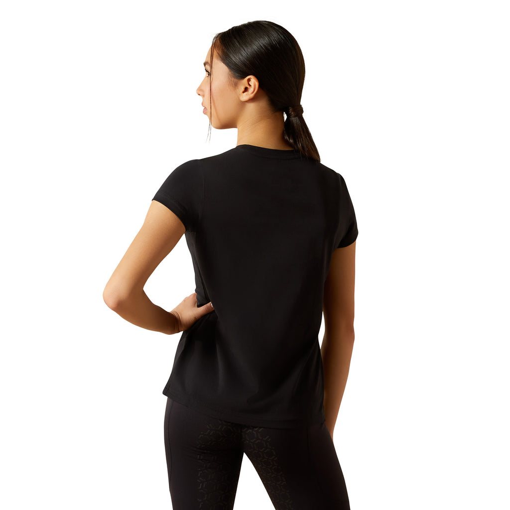 Ariat Girls Ritzy Logo Short Sleeve T-shirt - Black