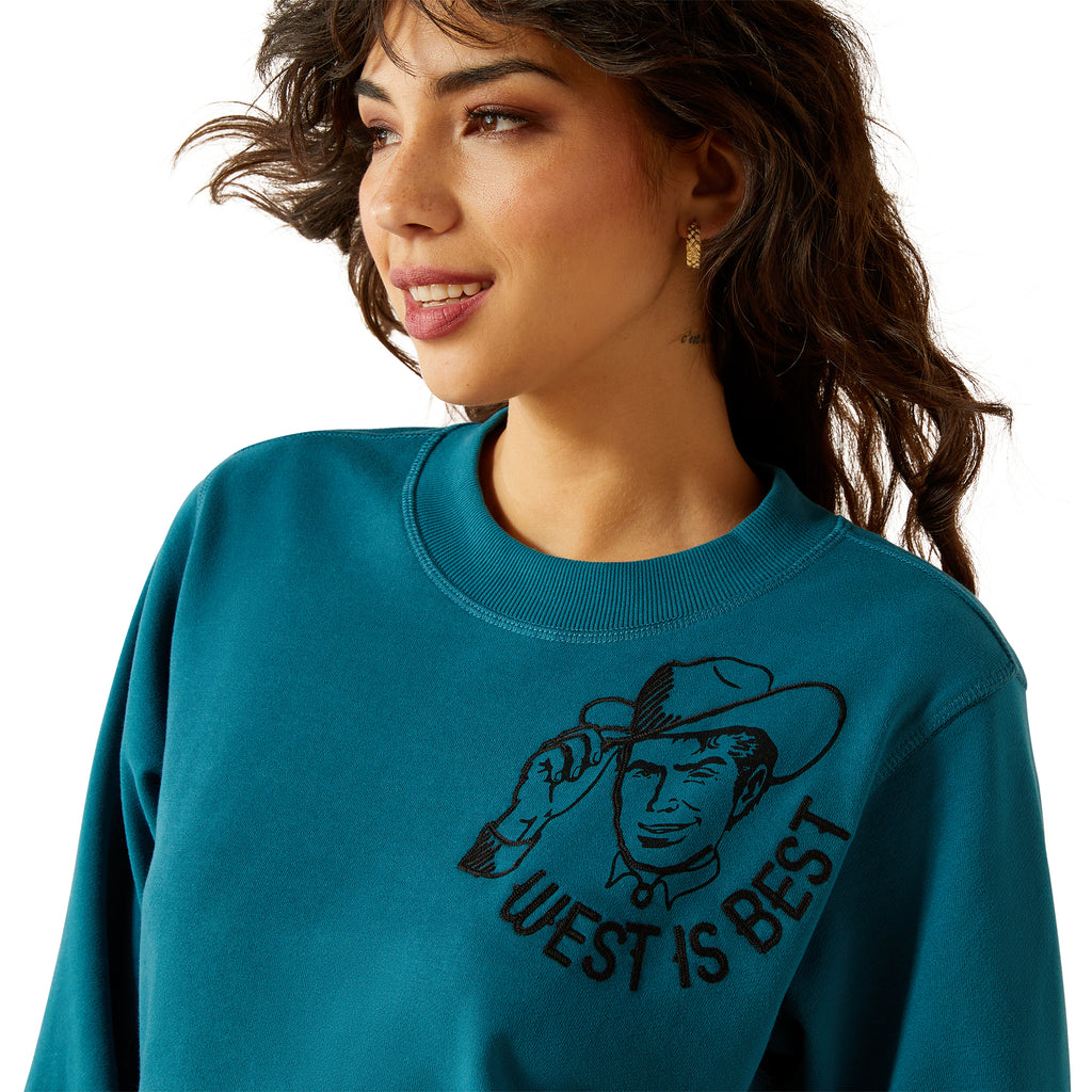 Ariat Ladies Essential Sendero West Is Best Sweatshirt - Dragonfly