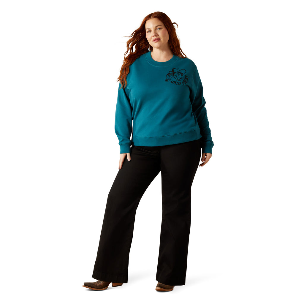 Ariat Ladies Essential Sendero West Is Best Sweatshirt - Dragonfly