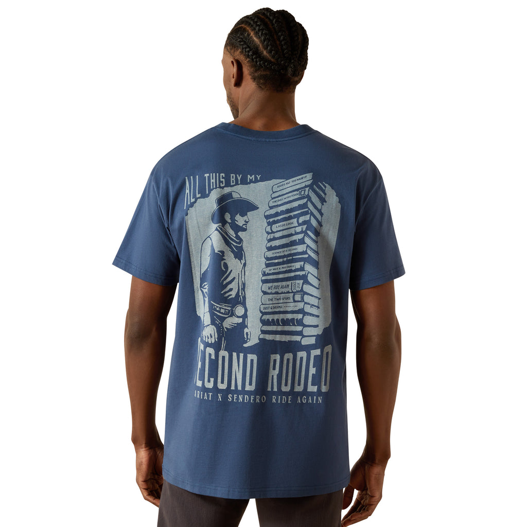 Ariat Mens Sendero Second Rodeo Short Sleeve T-Shirt - Dark Denim
