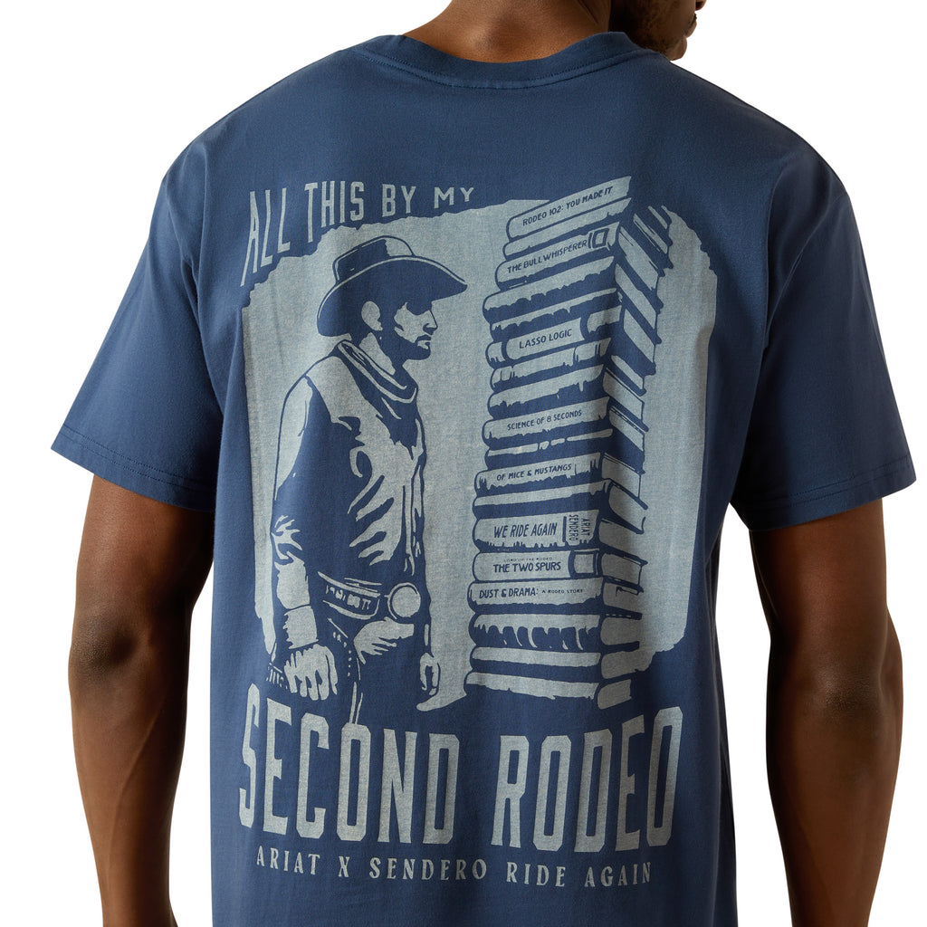 Ariat Mens Sendero Second Rodeo Short Sleeve T-Shirt - Dark Denim