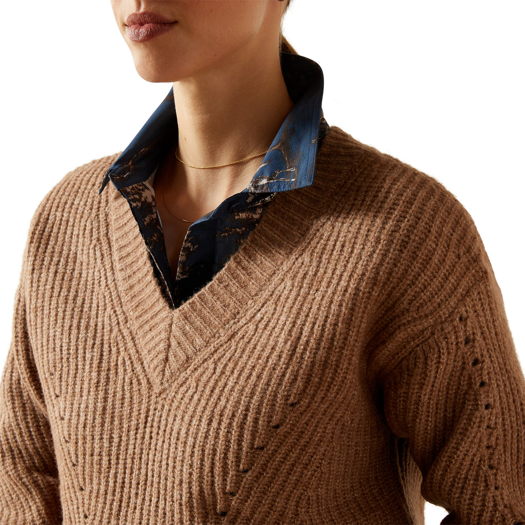 Ariat Ladies Blaydon Sweater - Woodsmoke Heather