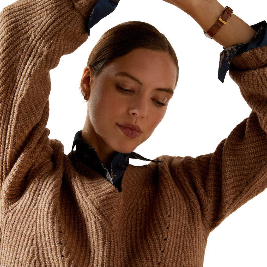Ariat Ladies Blaydon Sweater - Woodsmoke Heather