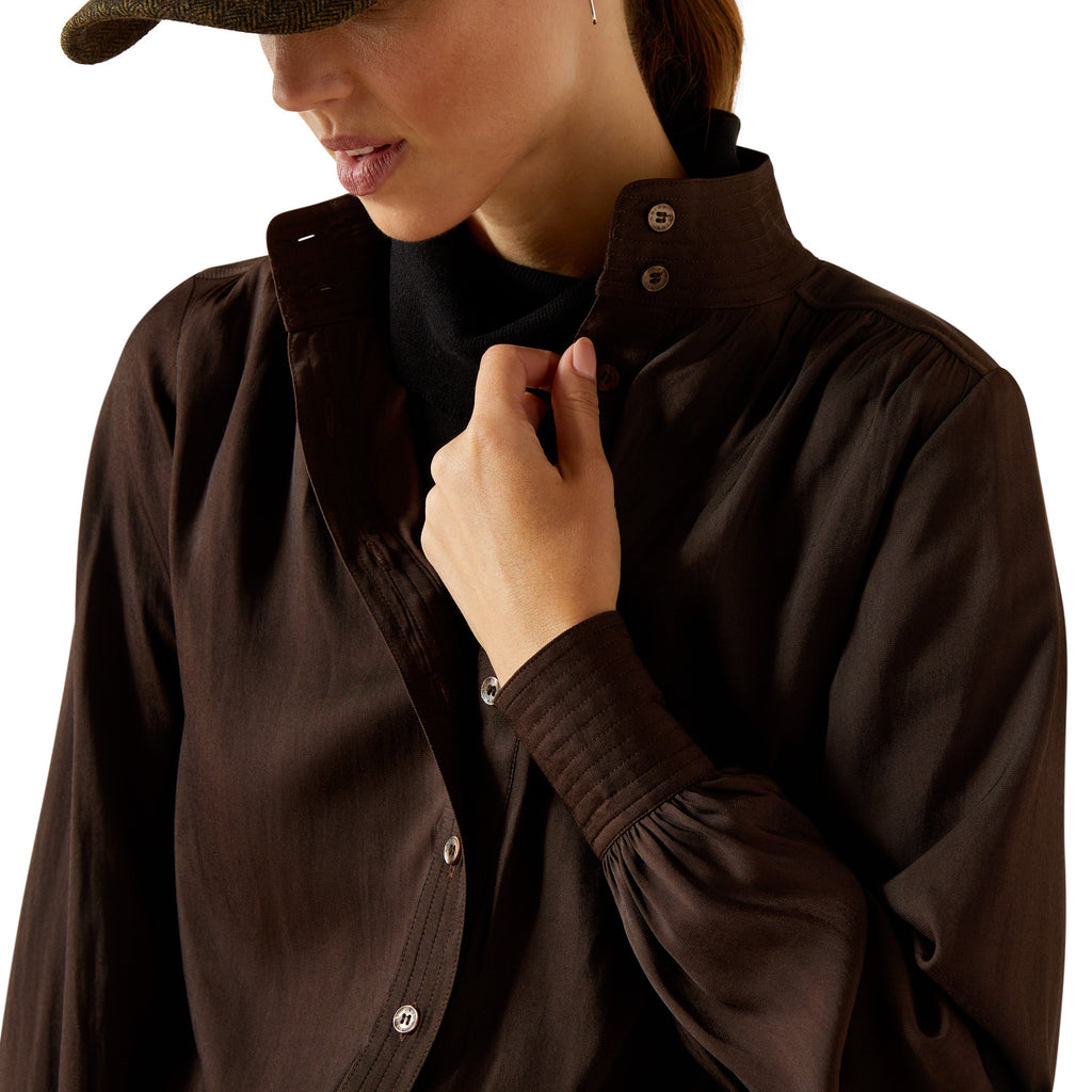Ariat Ladies Kildwick Blouse  - Coffee Bean