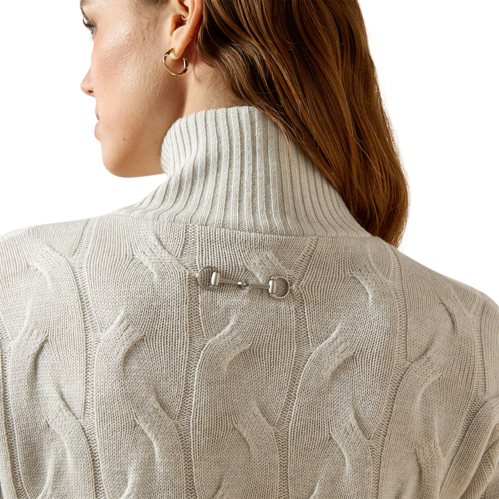 Ariat Ladies Alamere 1/2 Zip Sweater - Moonstruck Heather