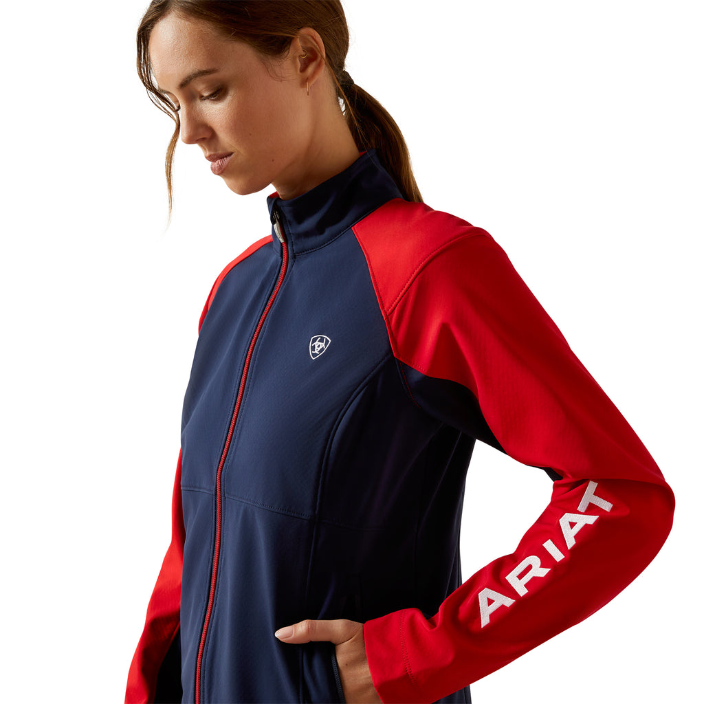 Ariat Ladies Team EQ Jacket - Navy Team/Red