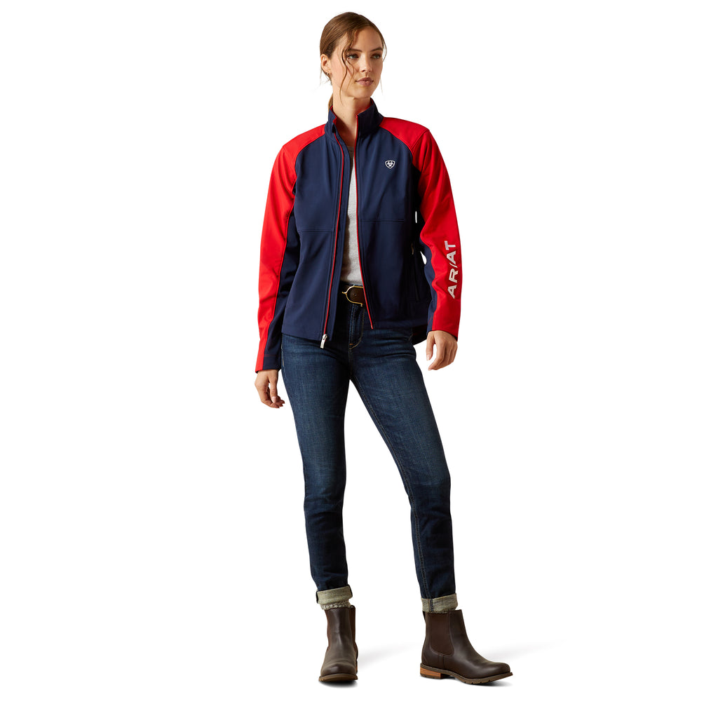 Ariat Ladies Team EQ Jacket - Navy Team/Red