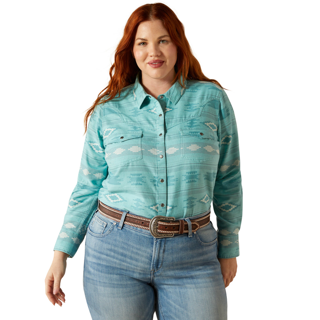 Ariat Ladies Montana Western Snap Shirt - Montana Blanket Jacquard