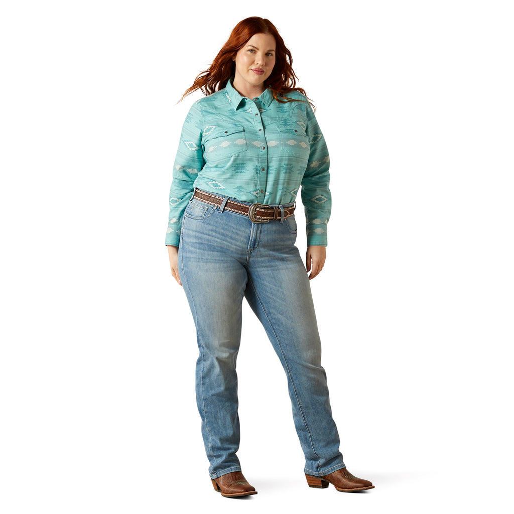 Ariat Ladies Montana Western Snap Shirt - Montana Blanket Jacquard