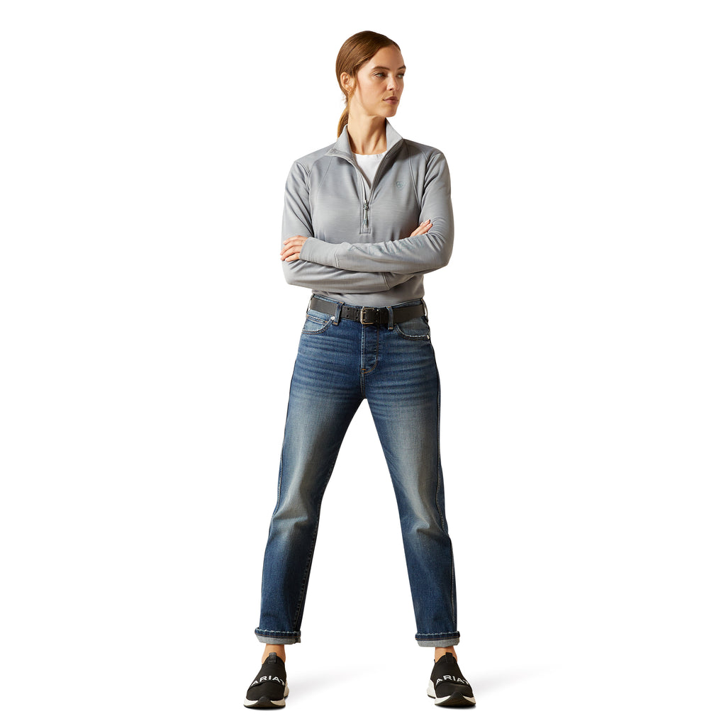 Ariat Ladies Team EQ 1/2 Zip Pullover - Alloy Heather