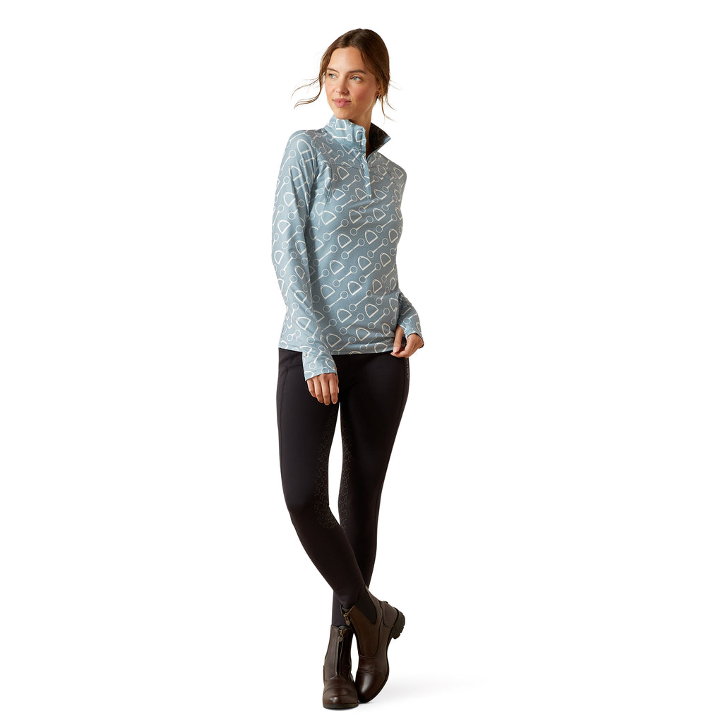 Ariat Ladies Lowell 3.0 1/4 Zip Long Sleeved Baselayer - Hardware Print