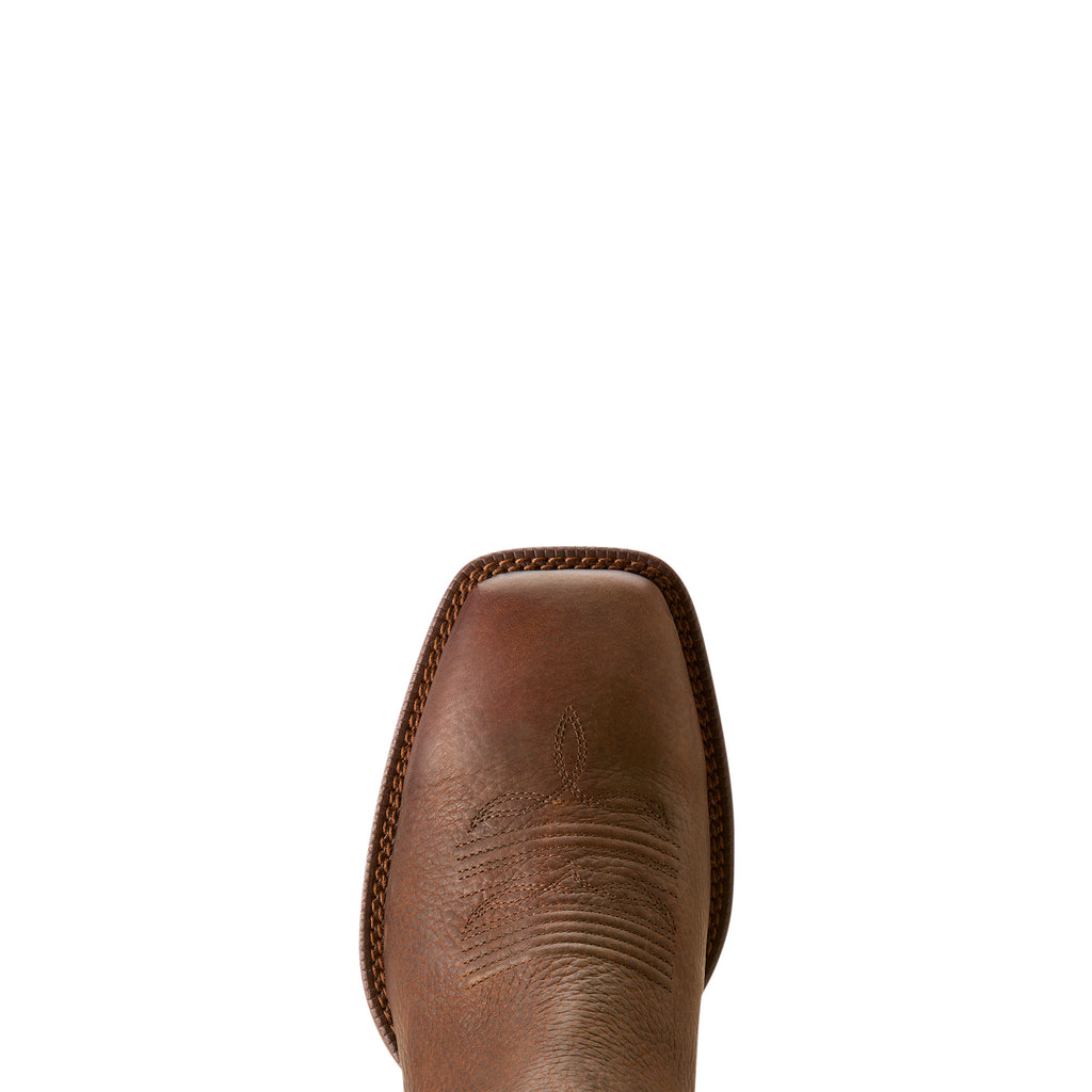 Ariat Mens Booker Chelsea Wide Square Toe Western Boot - Brown Oiled Rowdy