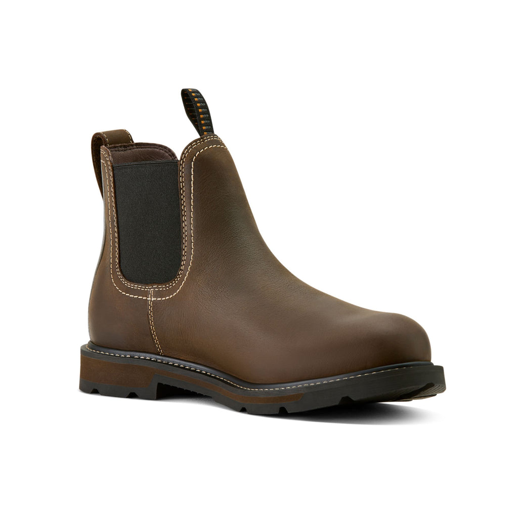 Ariat Mens Groundbreaker Chelsea H20 Work Boot - Dark Brown