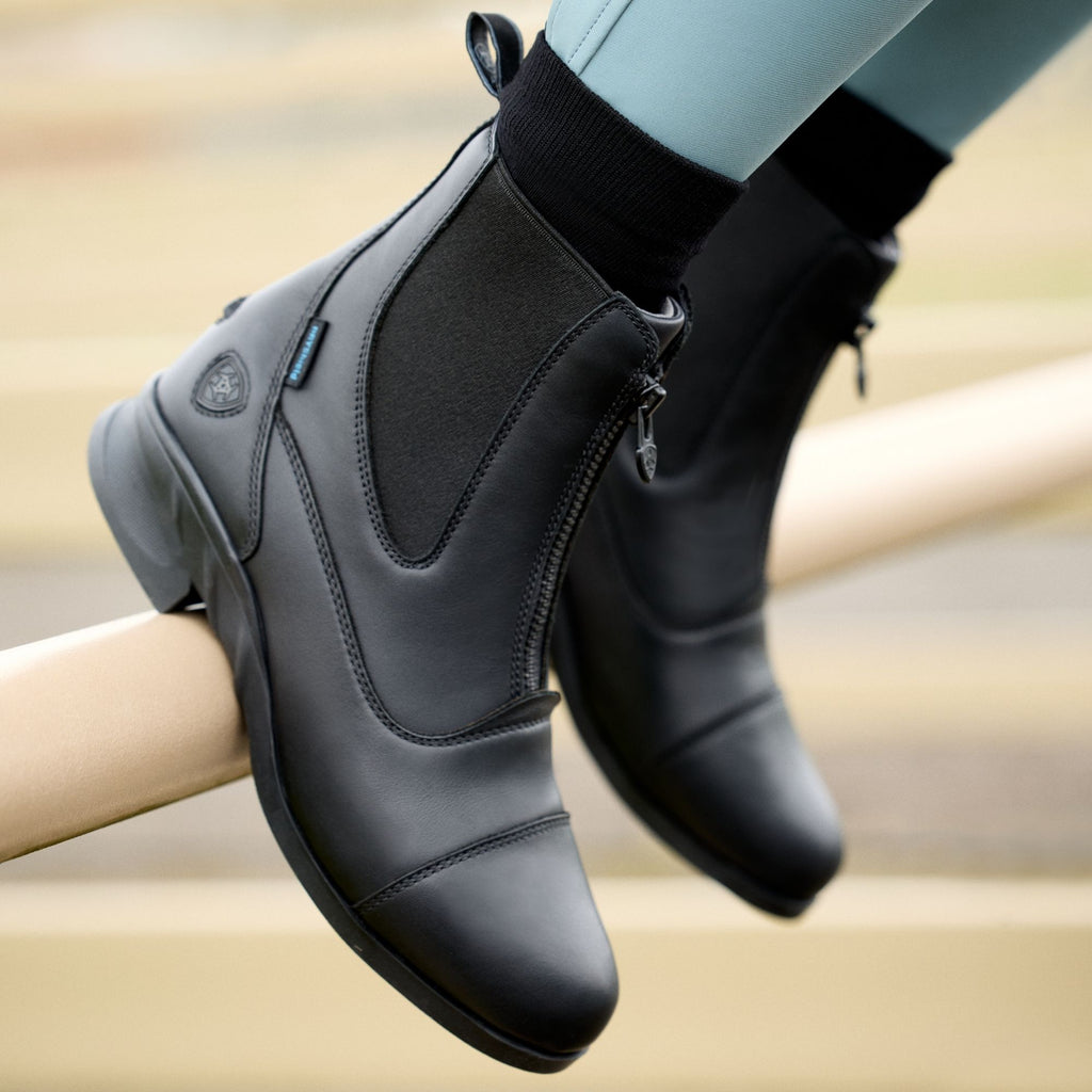 Ariat Ladies Heritage Zip H20 Insulated Paddock Boot - Black