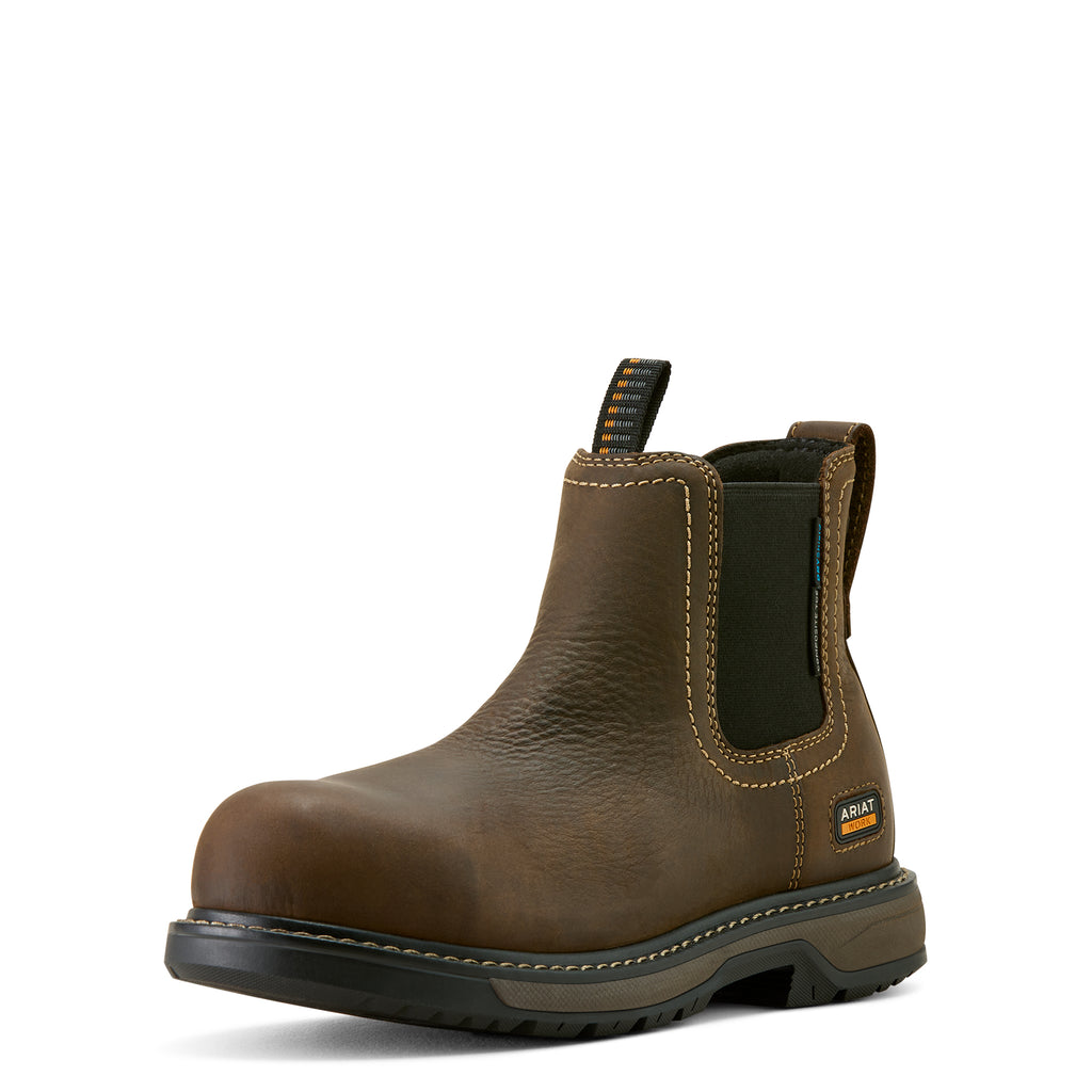 Ariat Ladies Riveter Chelsea H20 Composite Toe Work Boot - Dark Brown