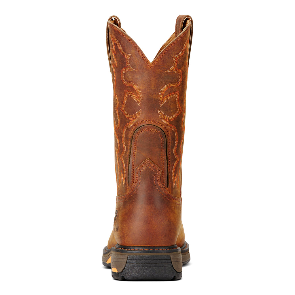 Ariat Mens Workhog Wide Square Steel Toe Work Boot - Toast