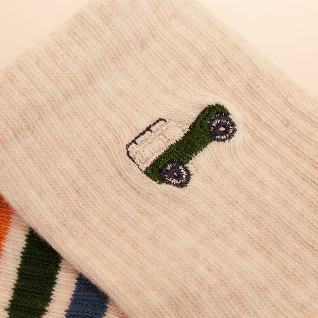 Joules Boys Volley Socks - Khaki/Cream