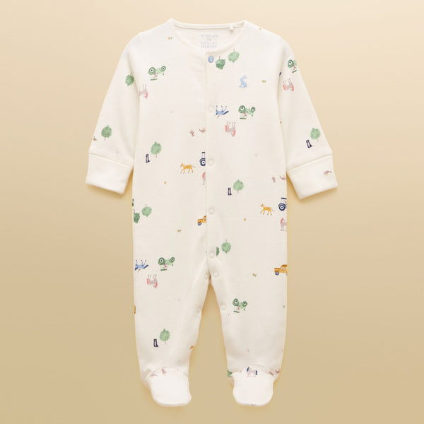 Joules Razamataz Babygrow - Cream Farm