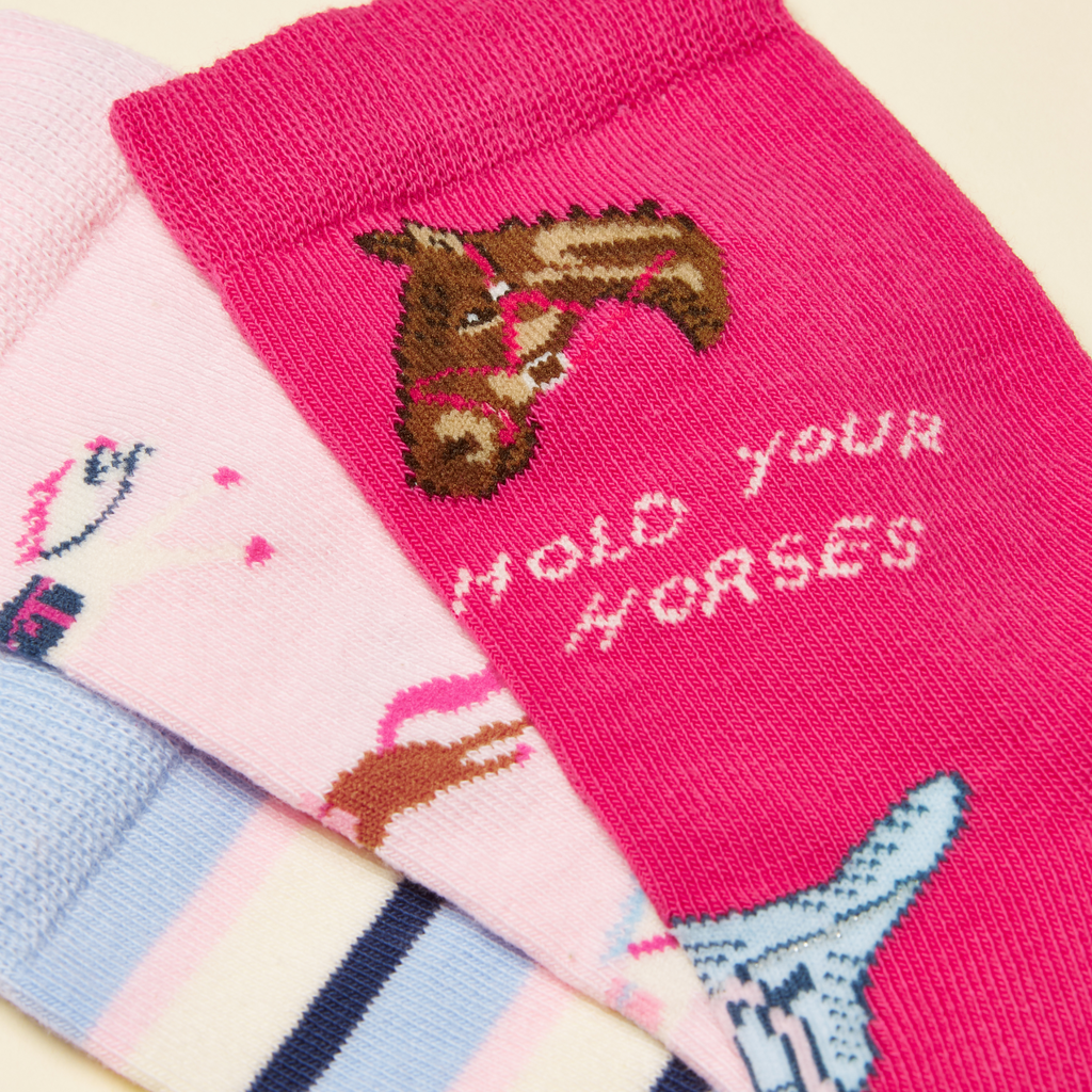 Joules Girls Neat Feet 3 Pack Socks