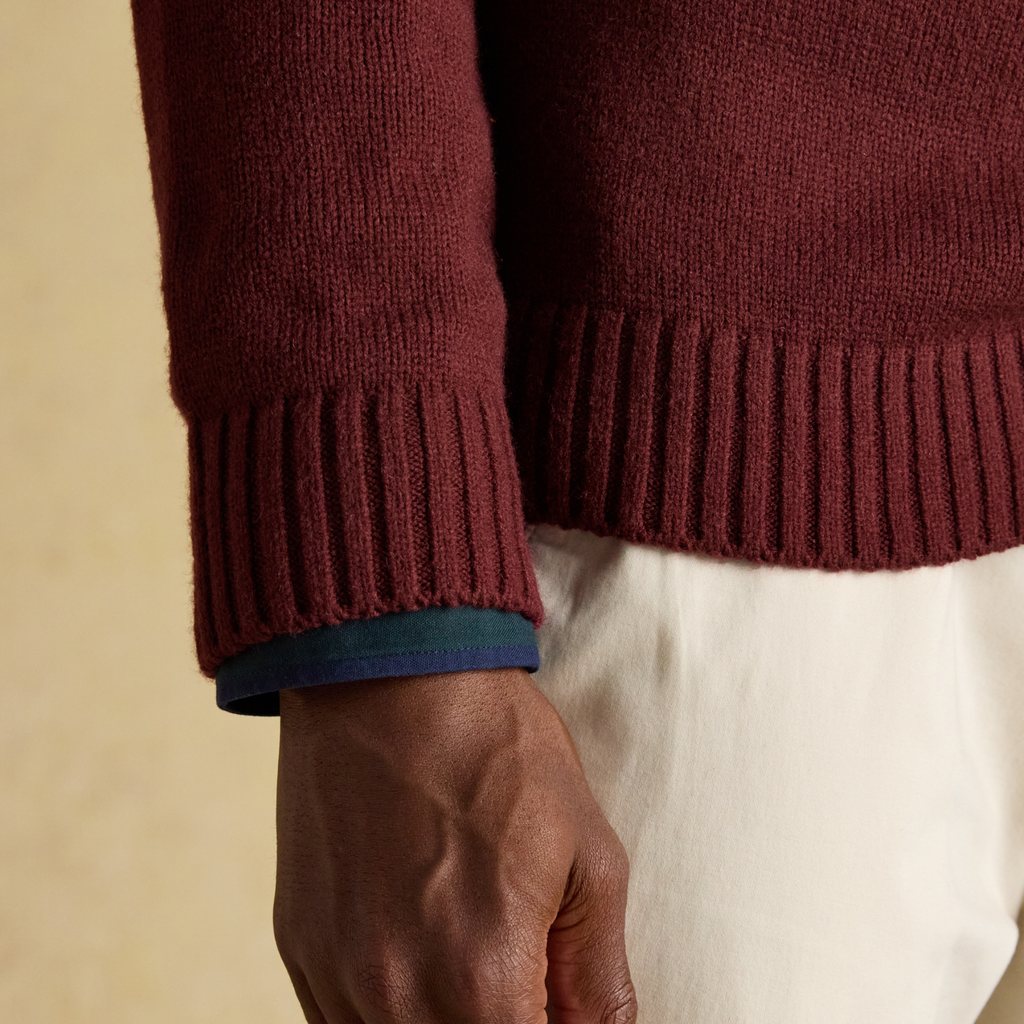 Joules Mens Offroad Crew Neck Jumper - Burgundy Red